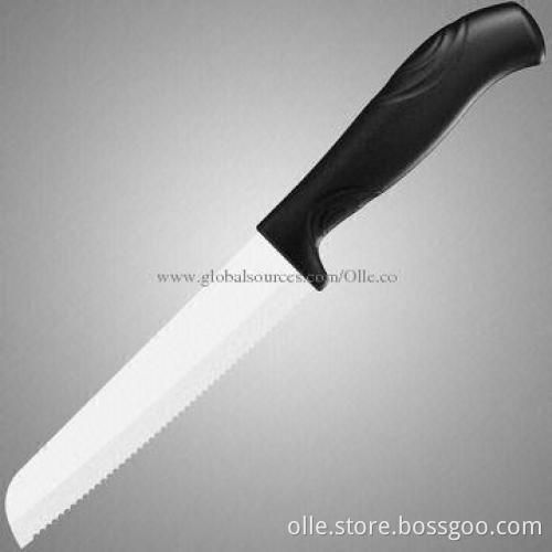 White Blade 6a Inches Ceramic Blade Serrated Bread Knife, 11-13° Edge Angle
